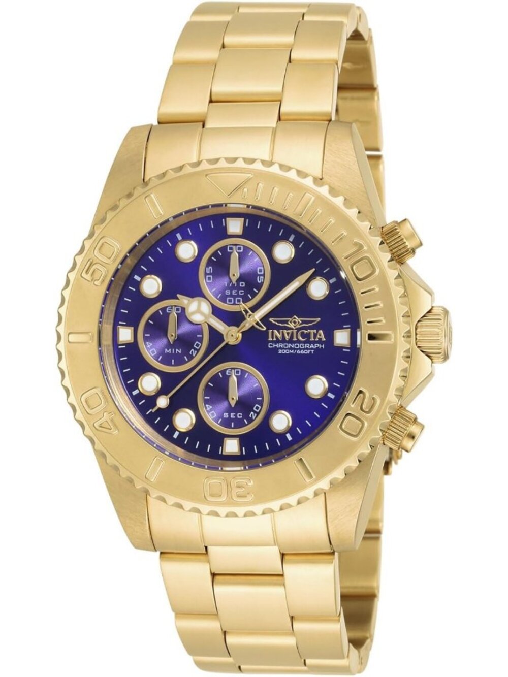 Men's Pro Diver Gold Watch - Analog Display, Japanese Quartz, Water Resistant